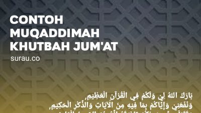 Contoh muqaddimah khutbah jumat surau
