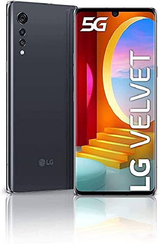 LG Velvet (5G) 128GB (6.8 inch) Display 48MP Triple Camera LM-G900TM GSM Unlocked Phone - Aurora Grey (Renewed)