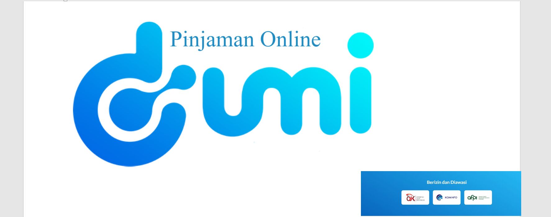 Aplikasi Dumi, Platform Pinjaman Online ASN 2022